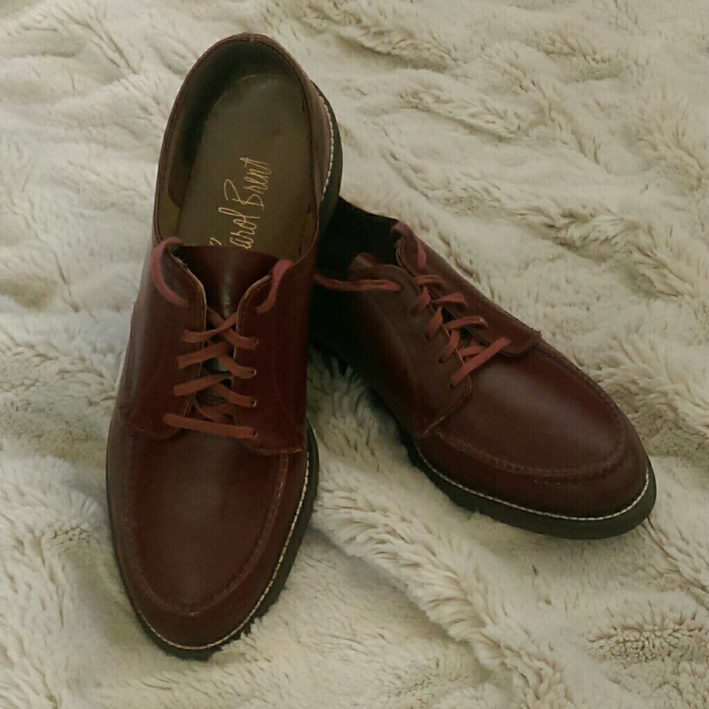 Burgundy Non-Slip Oxfords
